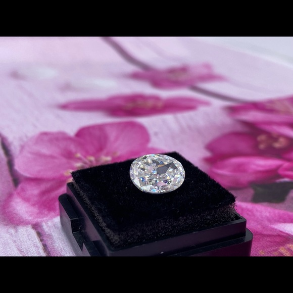 3ct ice crushed ice oval shape moissanite with certificate - Picture 5 of 8